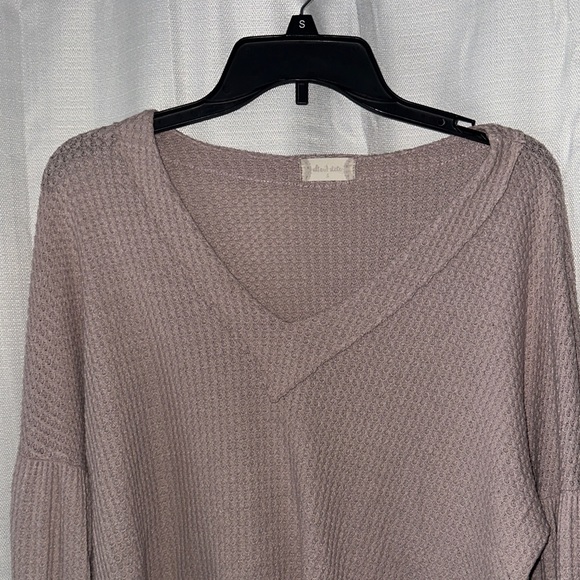 Soft Waffle Knit V-Neck Sweater - Altar’d State - Picture 8 of 9